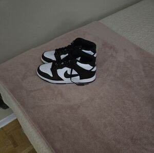 black and white high top nikes